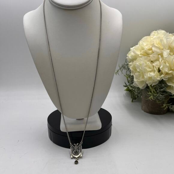 Robbins Co RI Sterling Silver Rite Freemasonry "SPES MEA IN DEO EST," Necklace - Picture 1 of 7